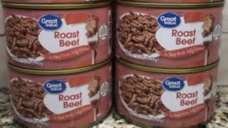 PREPPING - Great Value Canned Roast Beef with Mashed Potatoes - SHTF Feed a Family of Four Under $5