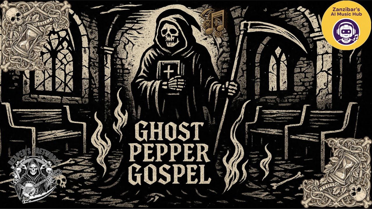 Ghost Pepper Gospel – Reaper Flame | Gothic AI Bluegrass Metal
