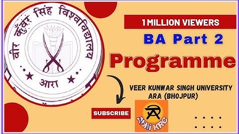 BA Part 2 Programme VKSU ARA #exam #programme #vksuara @abhikrc  vksu part 1 exam 2021-24vksu ara