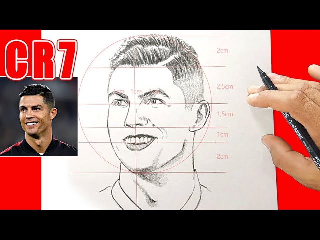 Como Desenhar Cristiano Ronaldo Passo A Passo Cristiano Ronaldo