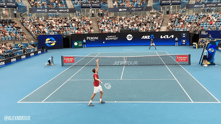 Medvedev vs Berrettini (Court Level View) 60FPS ATP Cup 2022 Highlights