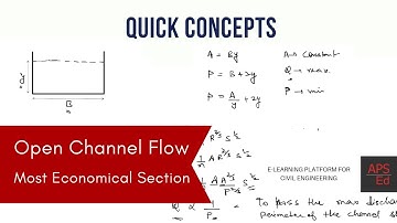 Most Economical Section in Open Channel Flow | Quick Concepts