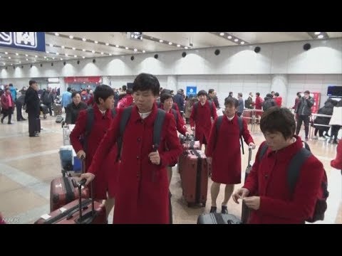 サッカー北朝鮮代表 日本へ出発