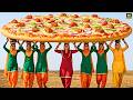 Giant Village Pizza Recipe | Secret Desi Style Cooking