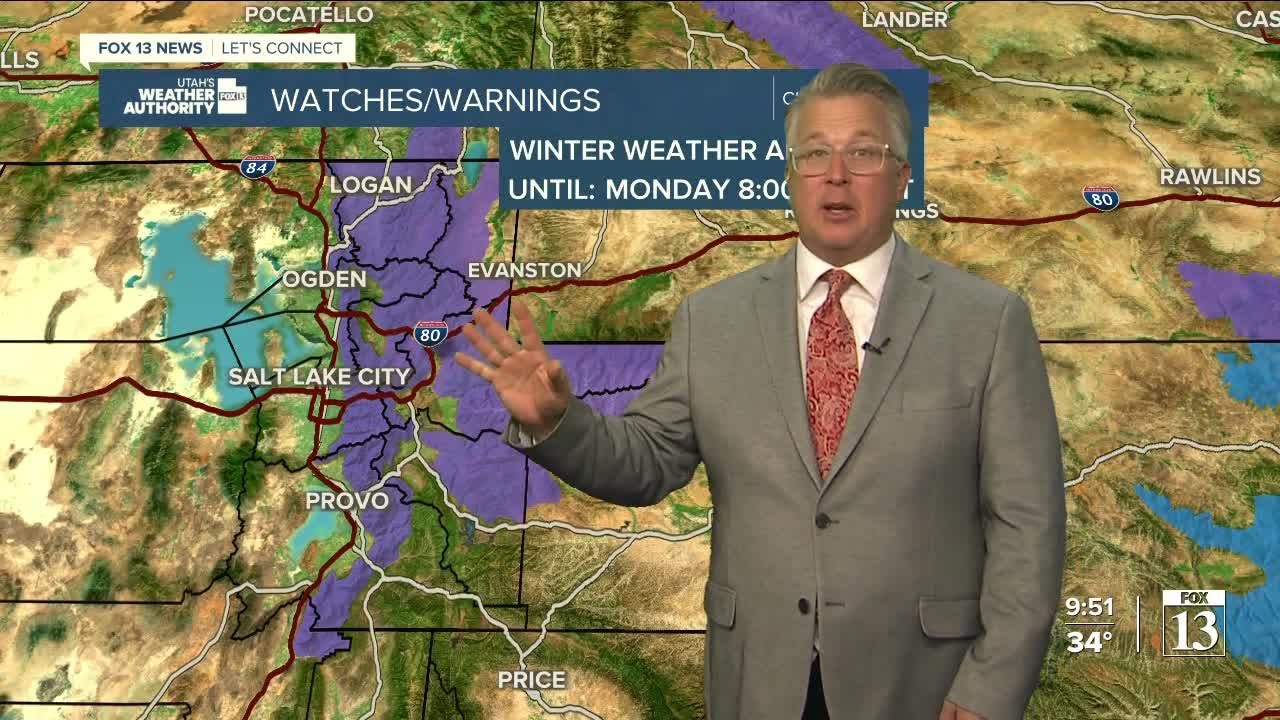 More rain & snow coming to northern Utah - Sunday night forecast - YouTube