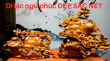 Tượng gỗ: Di lặc ngũ tiểu vác đào gỗ hương ta siêu nét | Tượng Gỗ Đẹp | Xưởng Tượng Gỗ