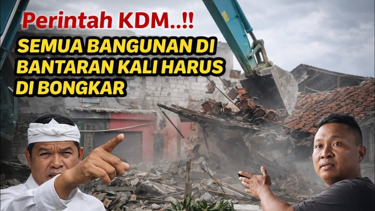 Perintah KDM Tegas‼️Bangunan di Bantaran Kali Dibongkar Tanpa Kompromi #kangdedimulyadi #kdm 