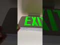 Testing a Lithonia LQM Exit Sign With Green Letters ￼