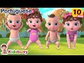 Cabeça Ombros Joelhos e Dedos do pé | Kidsberry em Portuguêse - Músicas Infantis