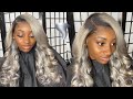 Perfect Gray Hair Color 🌪 | How to color hair without staining lace ! | Wiggins Hair |