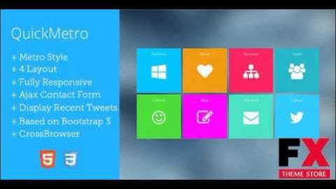 Preview QuickMetro Responsive Metro Style WordPress Theme TF