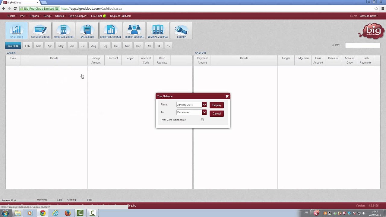 How to Display Nominal Ledger Reports in Big Red Cloud - YouTube