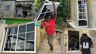 Update on the house project | installing the windows | i really love the look of the house 