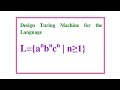 Design of a Turing Machine for the Language a^n b^n c^n