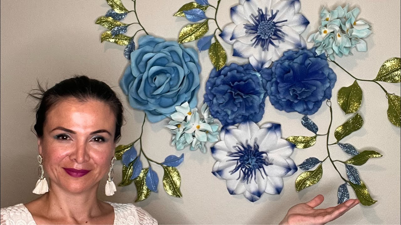 Making the Most BEAUTIFUL Foam Flower Wall Decor