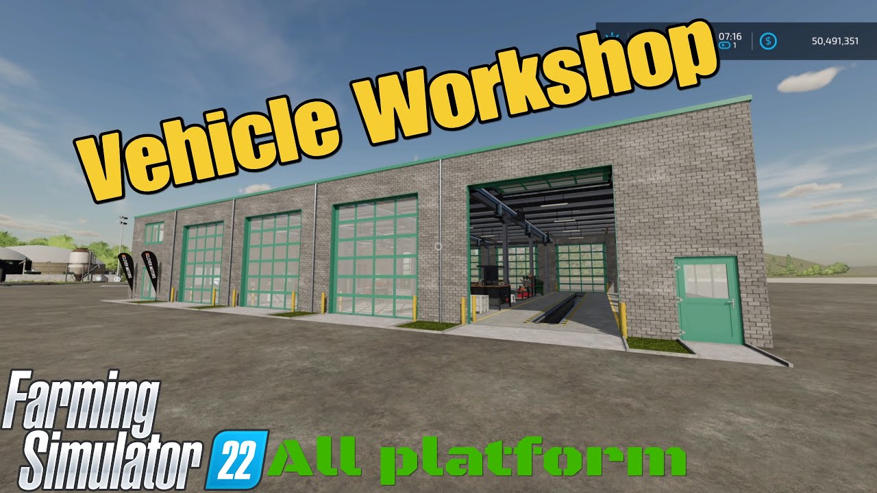 Vehicle workshop mod for all platforms on fs22 youtube
