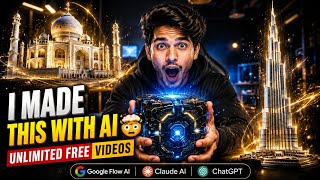Google Flow + Claude AI Turned This Cube Into Burj Khalifa (Unlimited Free) #ai #trending #youtube