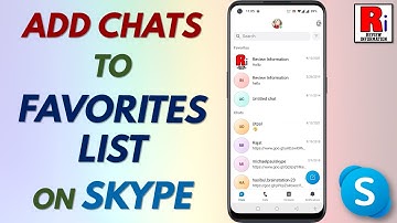 How to Add Chats to The Favorites List on Skype
