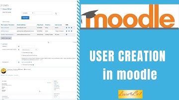 How to create a user in moodle lms