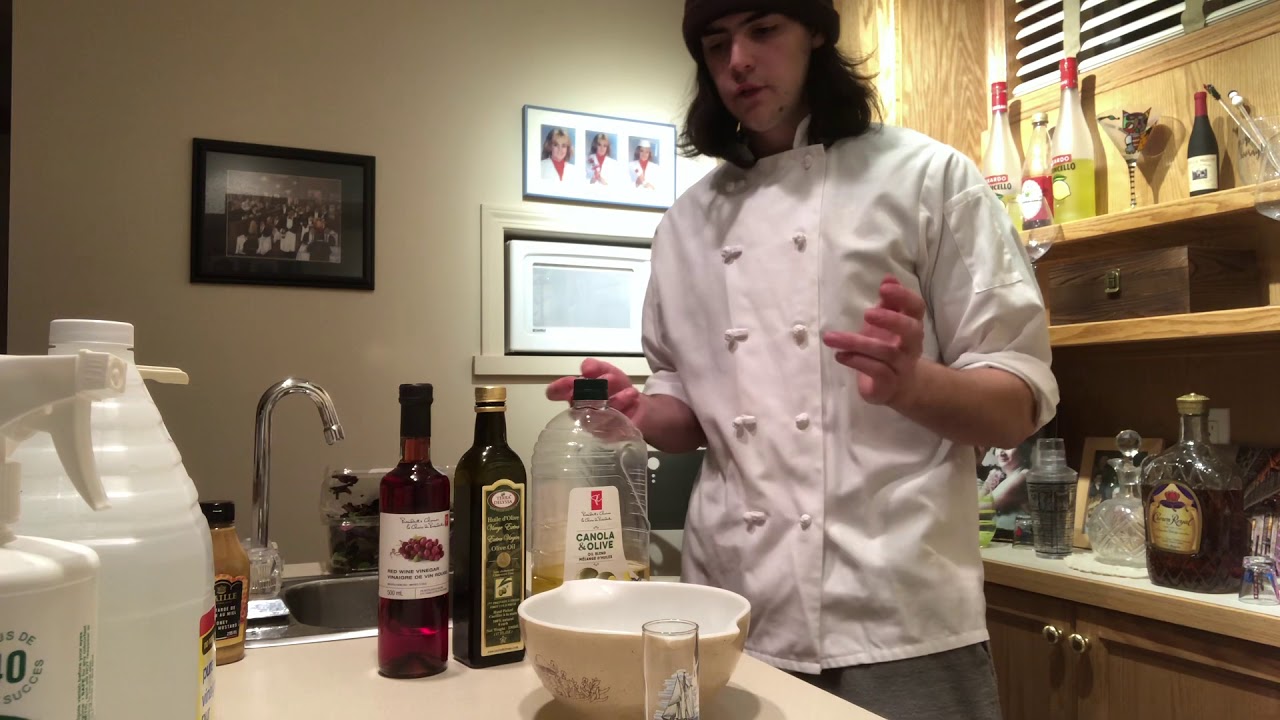 Chef Ryan Ley making Vinaigrette