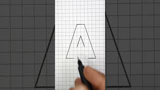 3D Art That Moves Letter A رسم حرف A ثلاثي الابعاد