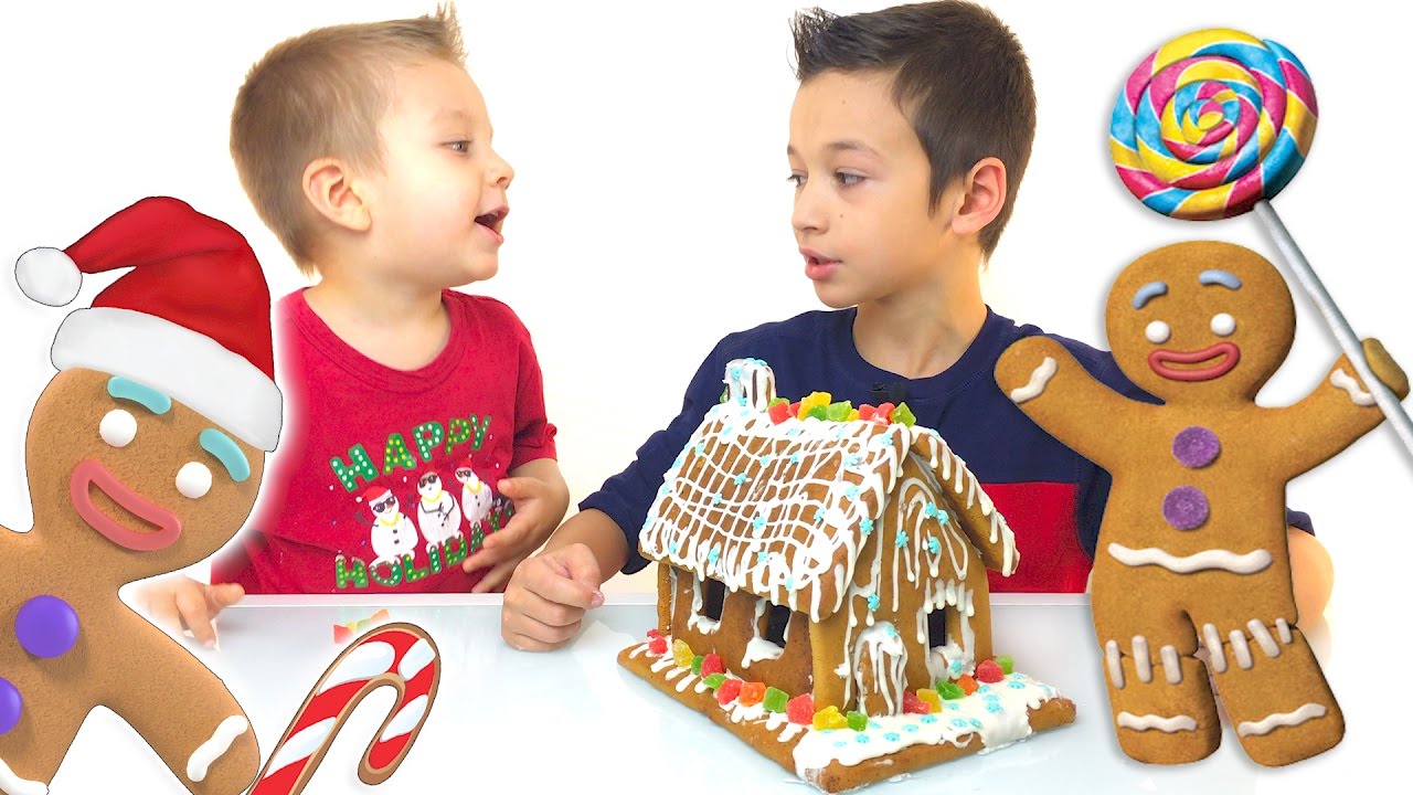 Как Сделать ДОМИК из ПРЯНИКОВ Делаем Своими Руками Новогоднее Видео Для Детей Gingerbread House