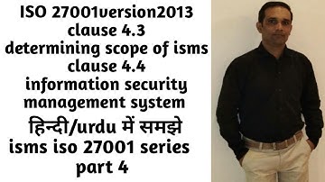 iso 27001:2013/ isms iso 27001 series/part4/clause 4.3/4.4/scope of isms/हिन्दी/urdu  में समझे