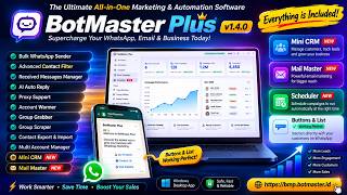 📌 BOTMASTER PLUS V1.4.0 🔥 NEW SCHEDULER + MINI CRM + MAIL MASTER & WA BUTTON | WHATSAPP MARKETING screenshot 3