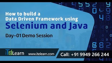 How to build a Data Driven Framework using Selenium and Java Free Day-01 Demo Session - Sep 2018