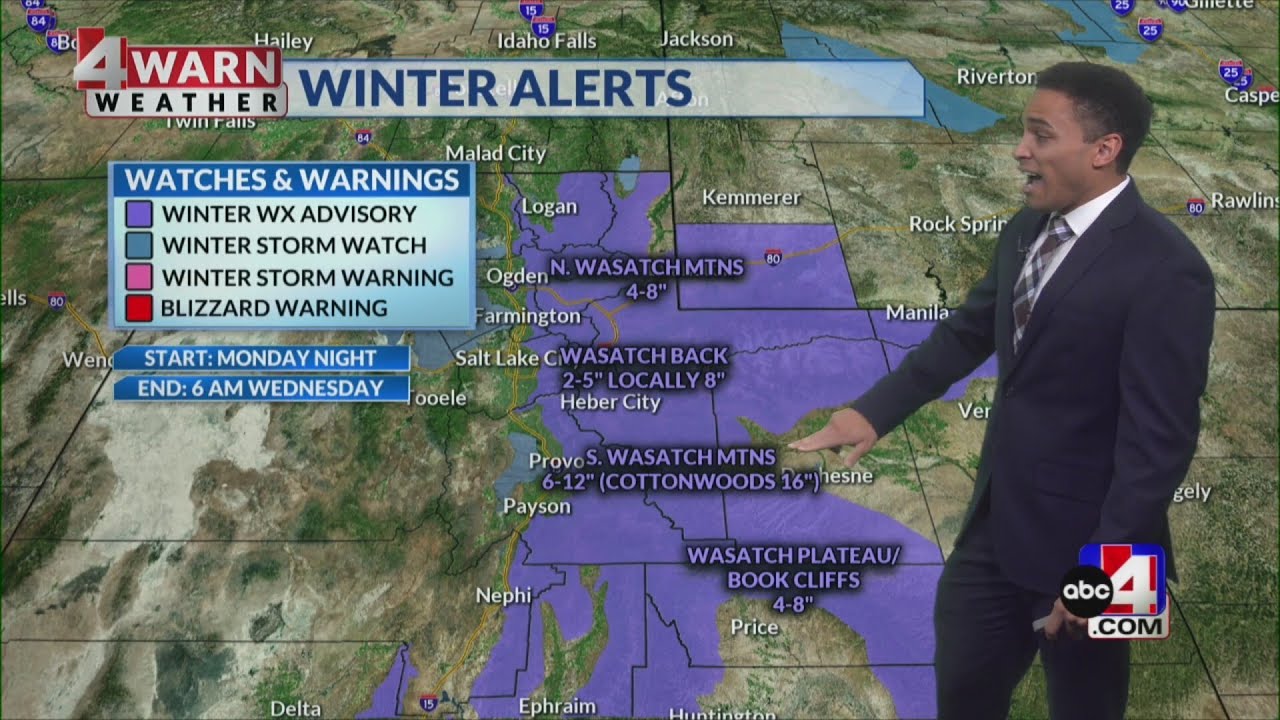 Utah sees potential for valley rain, mountain snow - YouTube