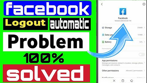 Facebook log out automatically problem is solved