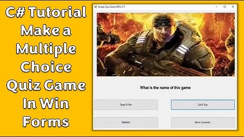 C# Tutorial - Make a multiple choice quiz game using Win Forms (Audio Improved)