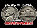 💰MUCHO OJO!!👉 $100,000.00 DOLARES!! 💸EXTREMADAMENTE VALIOSA Y RARA💸 1942 JEFFERSON NICKEL