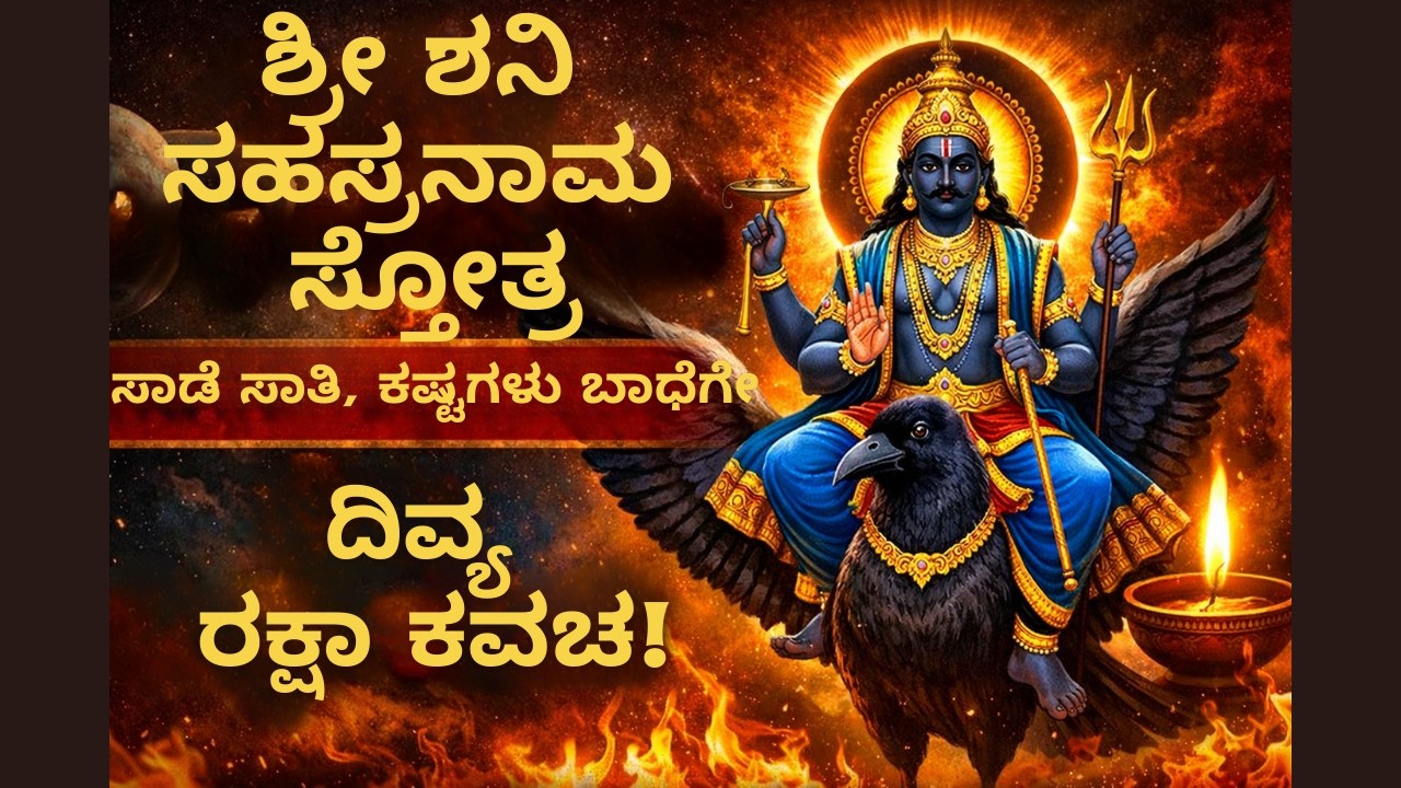 ಶ್ರೀ ಶನಿ ಸಹಸ್ರನಾಮ ಸ್ತೋತ್ರಮ್ | ಸಾಡೆ ಸಾತಿ ಮತ್ತು ಕರ್ಮದ ನೋವಿಗೆ ದಿವ್ಯ ಕವಚ