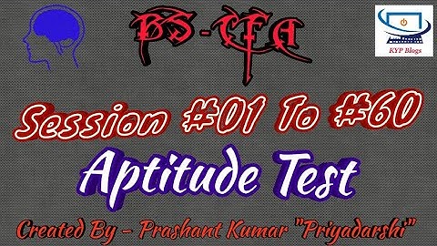 ERA Session 1 To 60 - BS CFA - Aptitude Test
