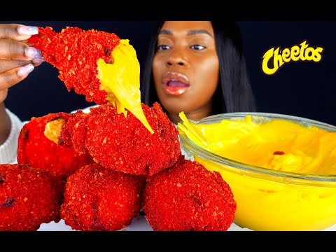 MUKBANG CHEESY 2X SPICY NUCLEAR FIRE FRIED CHICKEN HOT CHEETOS | ASMR EATING | ASMR FOOD | CHALLENGE