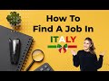 How to Find A Job In Italy | Italian CV Euro Pass | Job Placement Companies