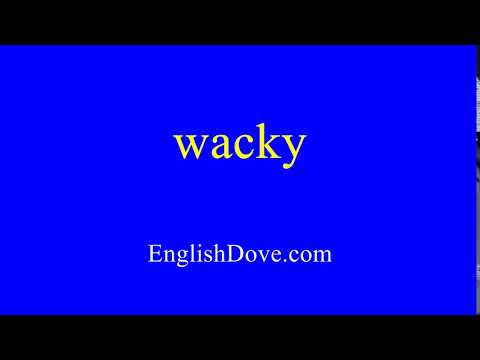 How to pronounce wacky in American English.