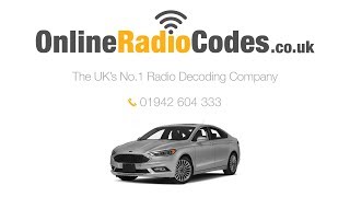 🚗Ford Fusion Radio Code Stereo PIN Unlock Codes In Minutes