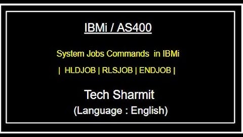 IBMi (AS400) - System jobs Commands 2 | rpgle programming |  System jobs in IBMi | System jobs IBMi