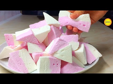Маршмеллоу  Рецепт Marshmallow Двухцветная маршмеллоу Десерт без выпечки