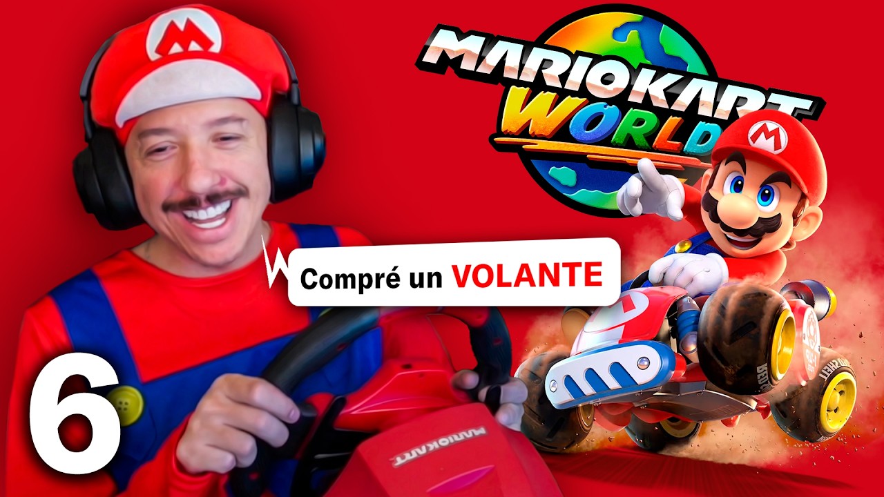 me compro un VOLANTE para ser el mejor | Mario Kart World 100% #6