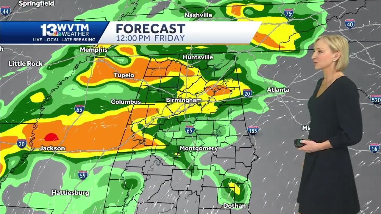 Unseasonably warm weather for Alabama ahead of rain and storms on ...