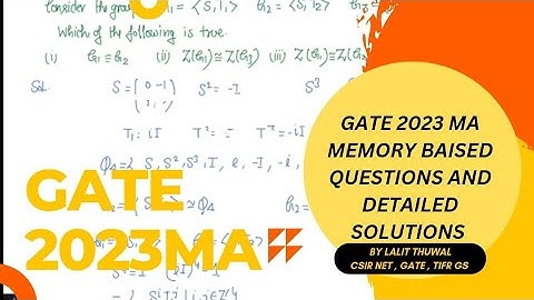 GATE 2023 Mathematics solutions