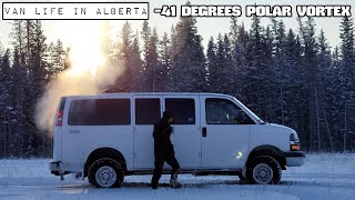 -41 Degrees Polar Vortex - Winter Van Life in Alberta