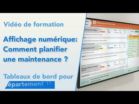 Formation: Planifier une maintenance (partie 3) - Tableaux de bord TI pour affichage numérique
