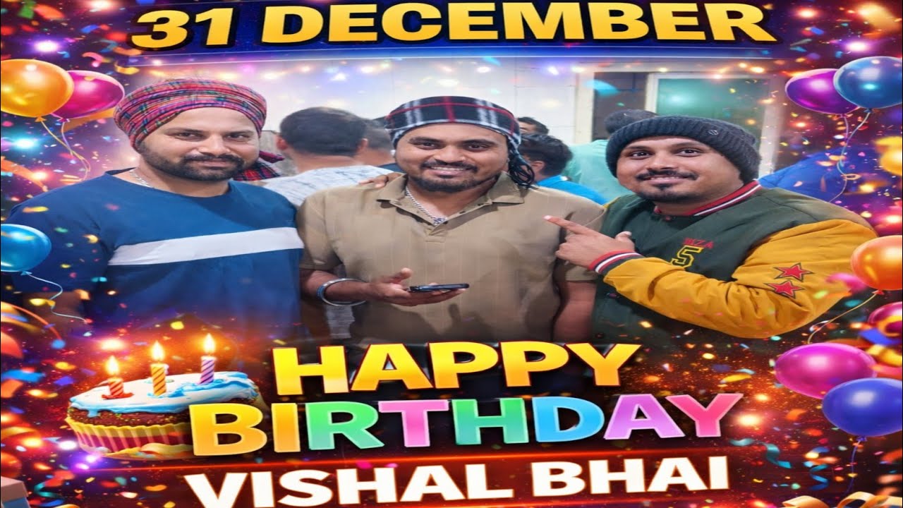 31 December 🎂 Vishal Bhai Ka Birthday Celebration | Doston Ke Saath Full Masti 🎉