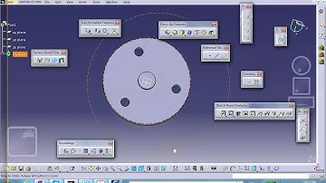 FEA, Circular Plate Under a Load in the Center, Catia Finite Elements, Nader G. Zamani