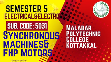 5031 | SYNCHRONOUS MACHINES & FHP MOTORS | ELECTRICAL & ELECTRONICS ENGINEERING