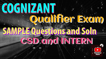 #cognizantinternship COGNIZANT INTERNSHIP Qualifier Past sample Questions | Important for CSD |